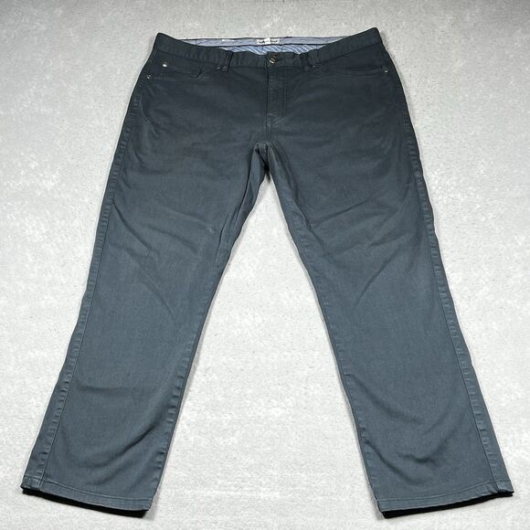 Peter Millar Chino Pants Mens Size 36 Blue Green Straight Leg Golf Solid Work - Picture 1 of 11